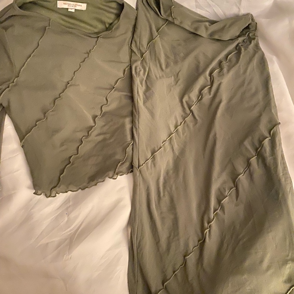 Green Two-Piece Set